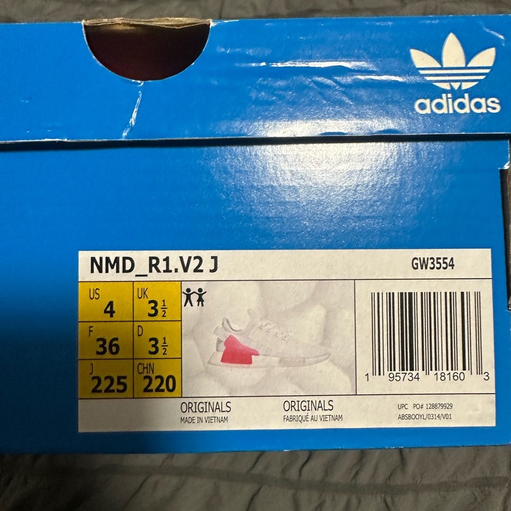 Adidas NMD_R1.V2 J in White and Pink